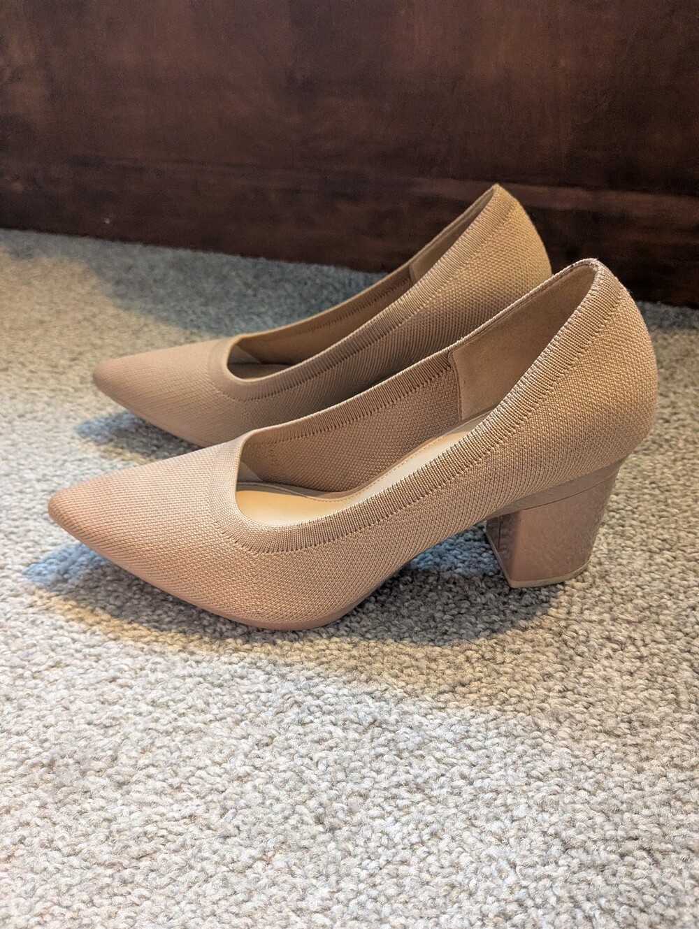 Pashion Nude Knit Pump Shoes